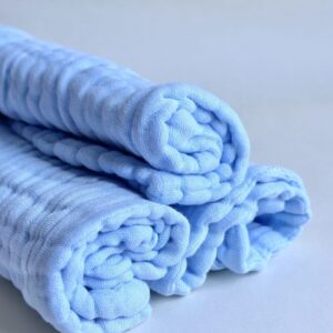 A bunch of Organic Burp Cloths kept together with white background