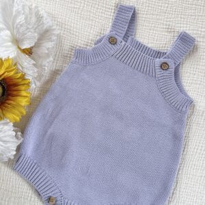 Knit tank Romper- Lavender